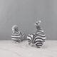 Abstract Zebra Resin Sculpture – Light Luxury Decor