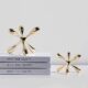 Modern gold figurines set of 2,Decorative sculptures contemporary table for home office